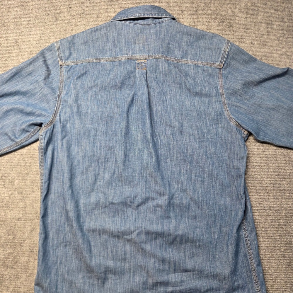 Wrangler Mens Blue Denim Long Sleeve Button Down Shirt Small 112359126 - Picture 12 of 15